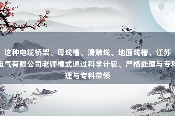 这种电缆桥架、母线槽、滑触线、地面线槽、江苏西丰电气有限公司老师模式通过科学计较、严格处理与专科带领